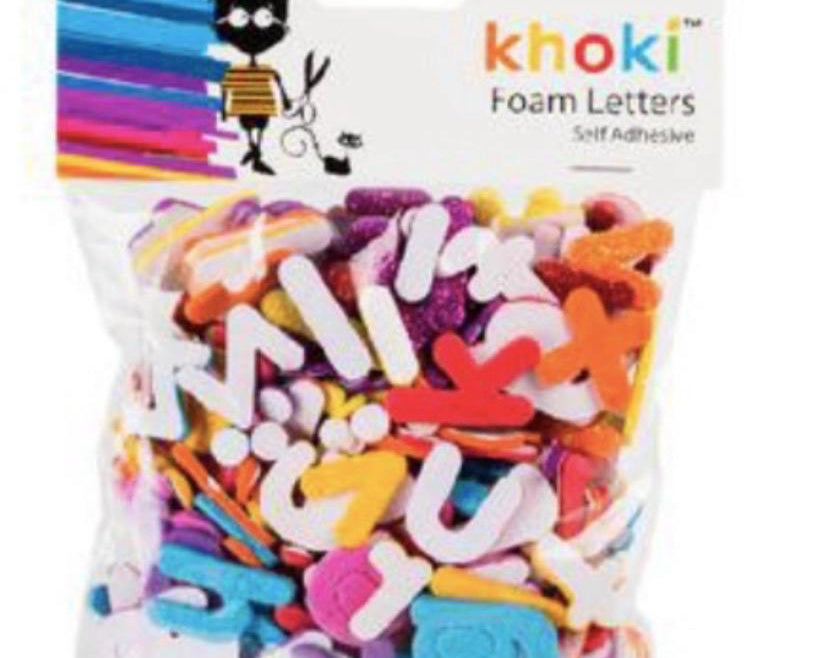 KHOKI Art + craft accessories foam letters l/c