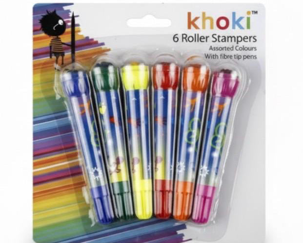 KHOKI Art + craft felt-tip pens roller stamp - 6 piece