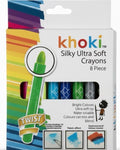 KHOKI Art + craft crayons ultra soft wax - 8 piece