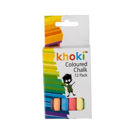 Khoki Coloured Chalk 12 Pack