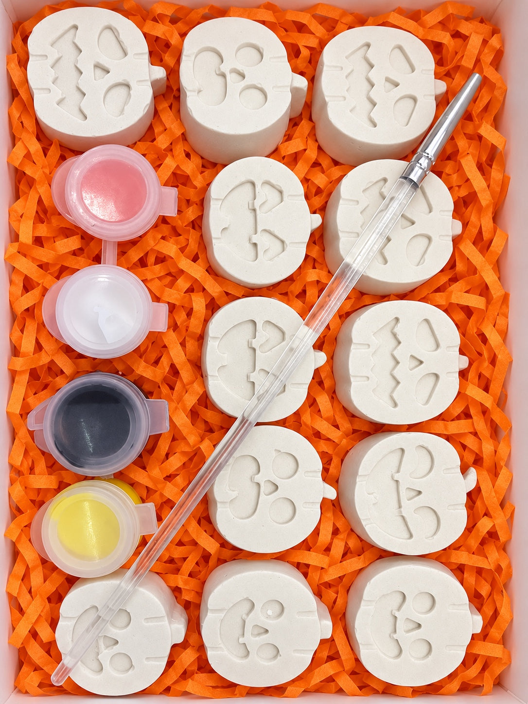 Halloween Ceramic Paint Kit – Mini Pumpkin Set close-up